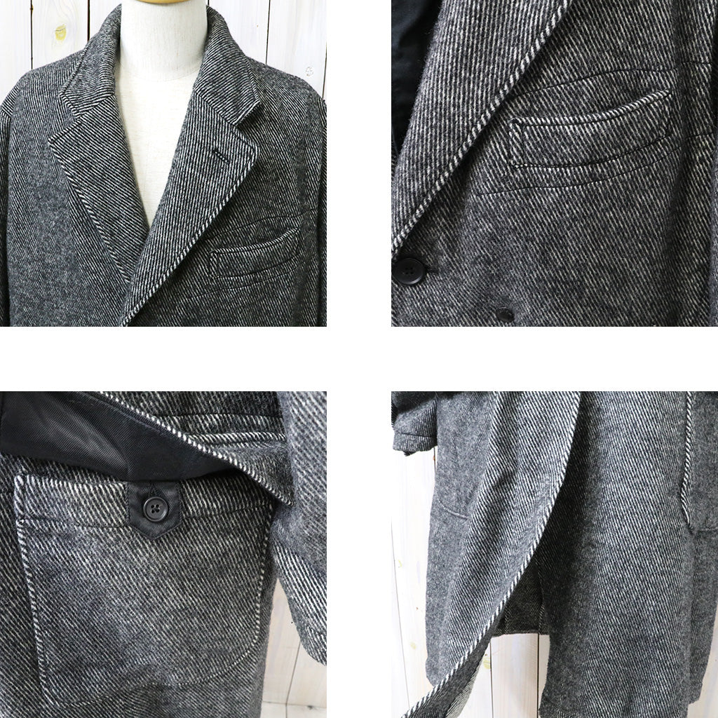 ENGINEERED GARMENTS : Chester Coat-Wool Shaggy Twill (Black)