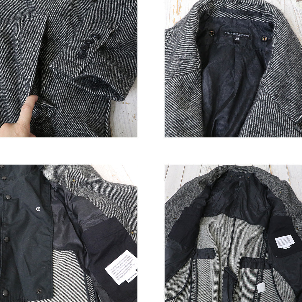 ENGINEERED GARMENTS : Chester Coat-Wool Shaggy Twill (Black)