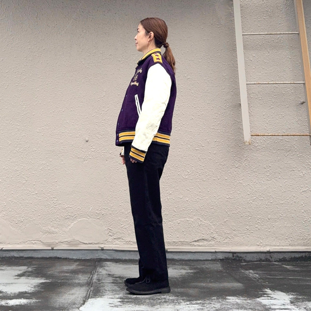 Needles : Lettered Jacket-Wool Melton (Purple)