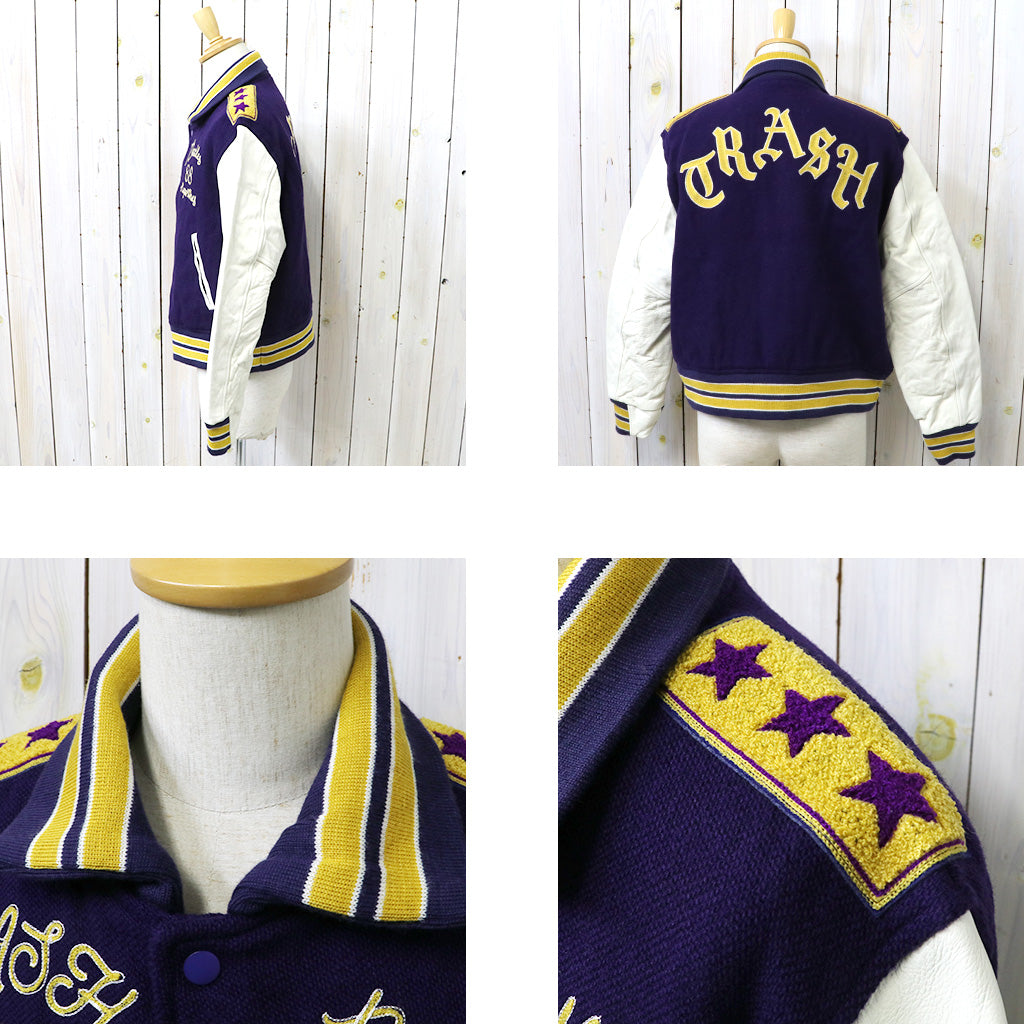 Needles (ニードルズ) : Lettered Jacket-Wool Melton (Purple