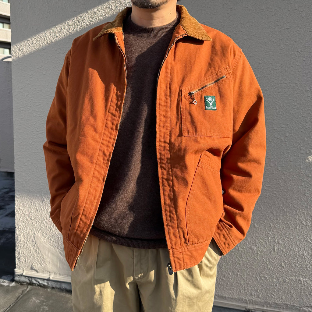 SOUTH2 WEST8 : Work Jacket-11.5oz Cotton Canvas (Brick)