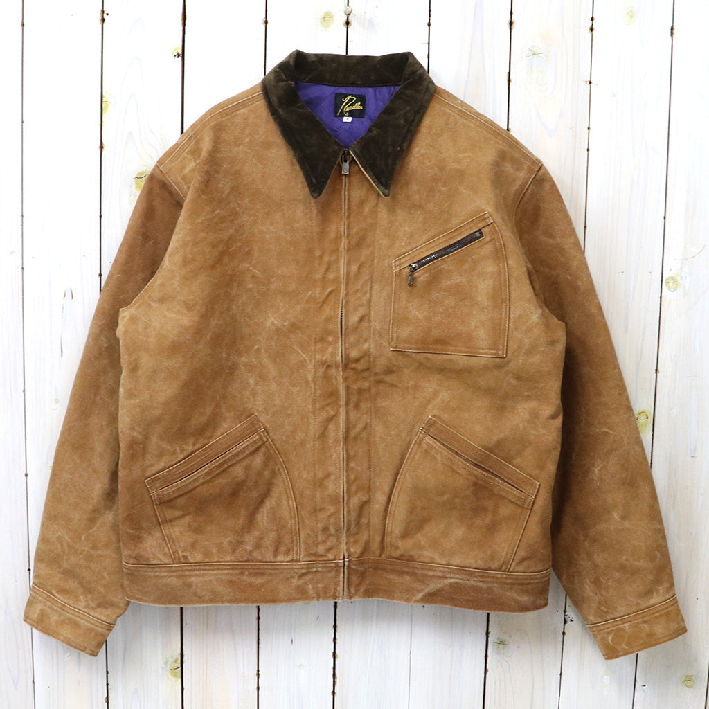 Needles : Zipped Work Jacket-Duck Canvas/Kakishibu Paint (Dk.Brown)