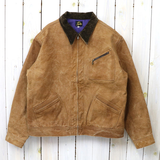 Needles : Zipped Work Jacket-Duck Canvas/Kakishibu Paint (Dk.Brown)