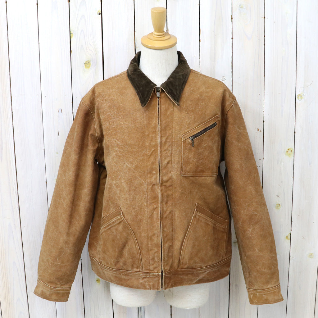 Needles : Zipped Work Jacket-Duck Canvas/Kakishibu Paint (Dk.Brown)