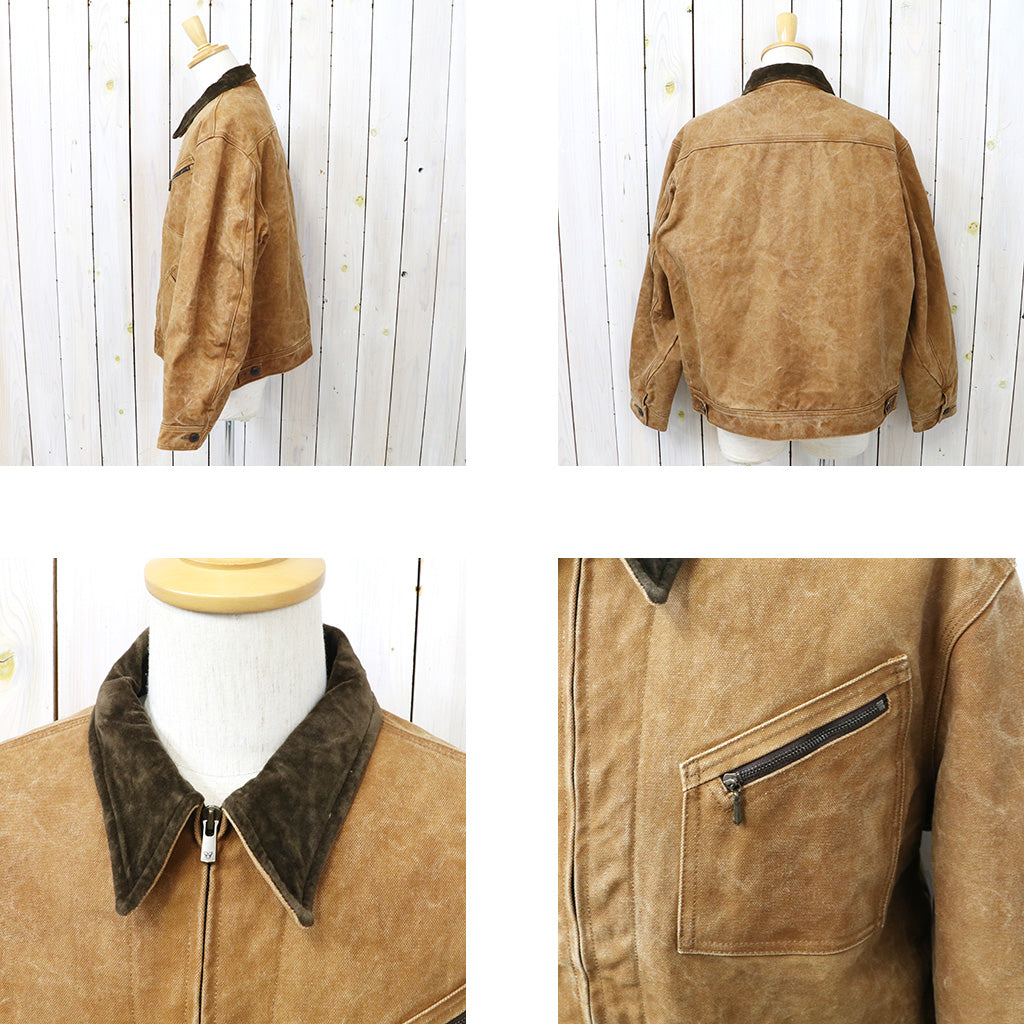 Needles : Zipped Work Jacket-Duck Canvas/Kakishibu Paint (Dk.Brown)
