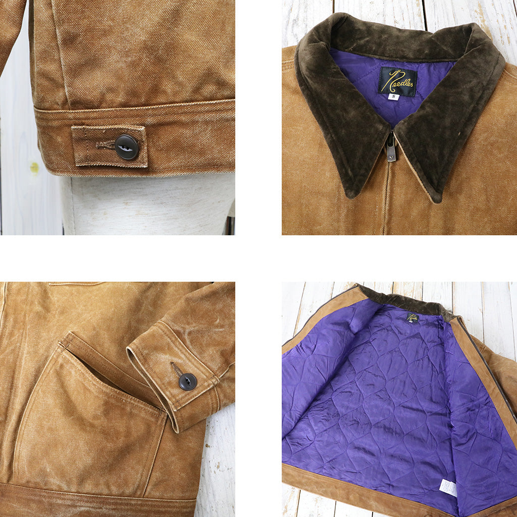 Needles : Zipped Work Jacket-Duck Canvas/Kakishibu Paint (Dk.Brown)