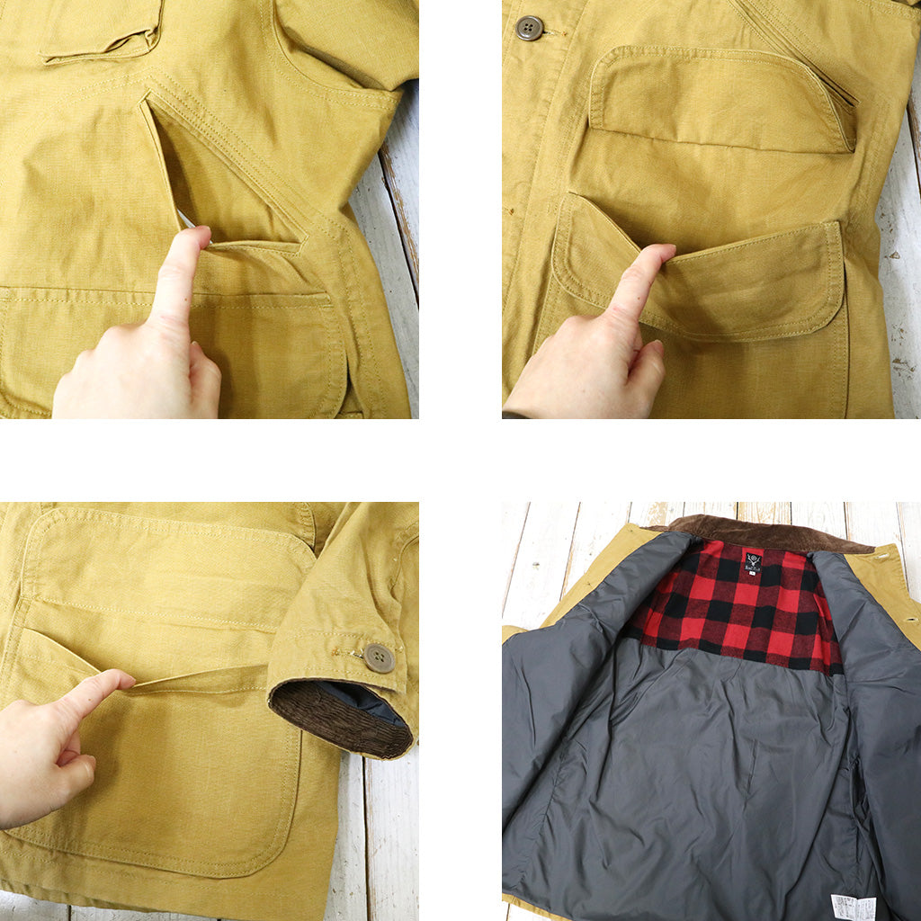 SOUTH2 WEST8 : Hunting Jacket-OX/Paraffin Coating (Mustard)