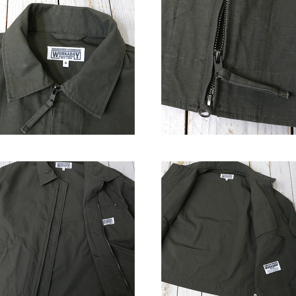 ENGINEERED GARMENTS WORKADAY : Short Jacket-Heavyweight Cotton Ripstop