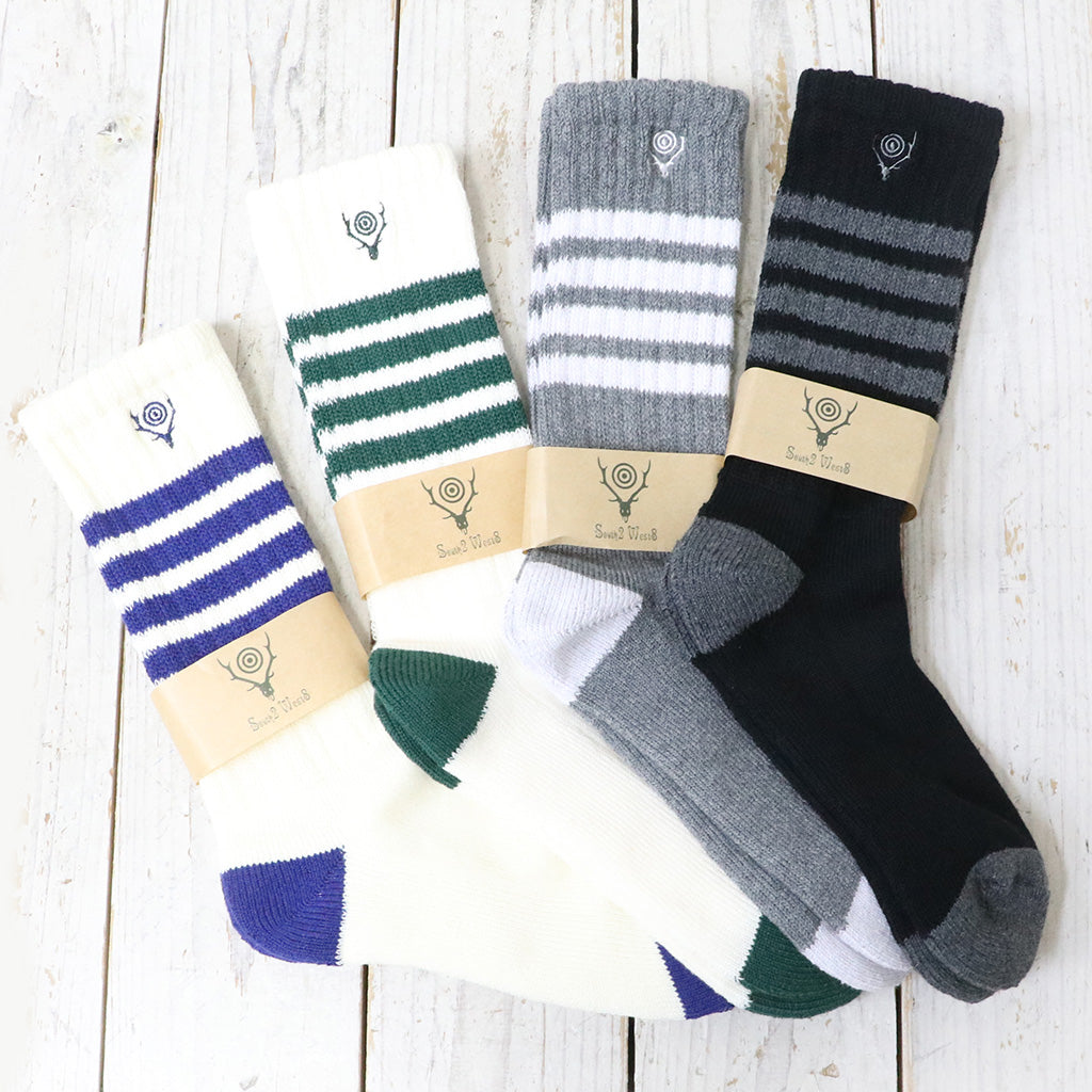 【SALE30%OFF】SOUTH2 WEST8 : Socks-3 Lines