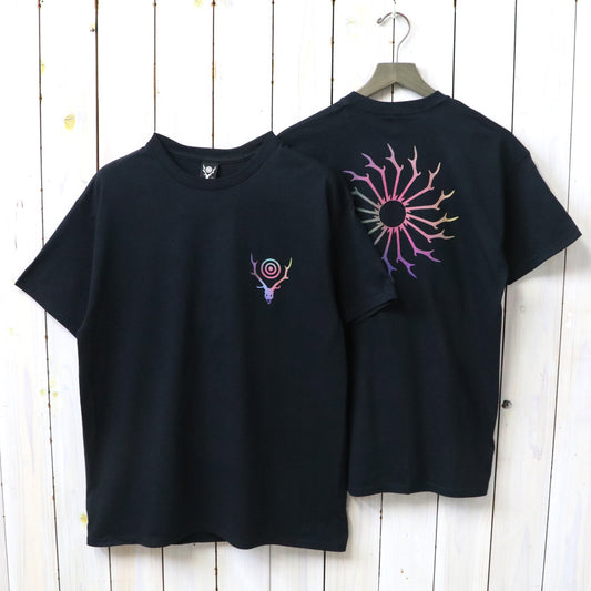 【SALE30%OFF】SOUTH2 WEST8 : S/S Crew Neck Tee-Skull & Target Gradation (Black)