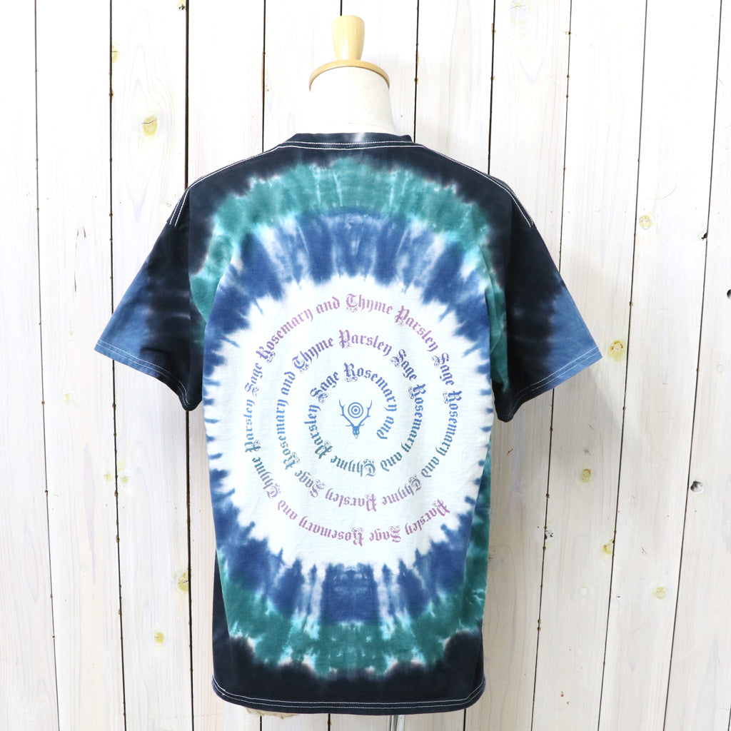 【SALE30%OFF】SOUTH2 WEST8 : S/S Crew Neck Tee-Tie-Dye/Printed (Blue)