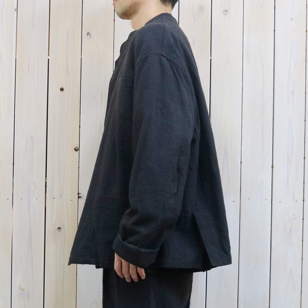 Needles : Stand Collar Uncon Jacket-Slub Cloth