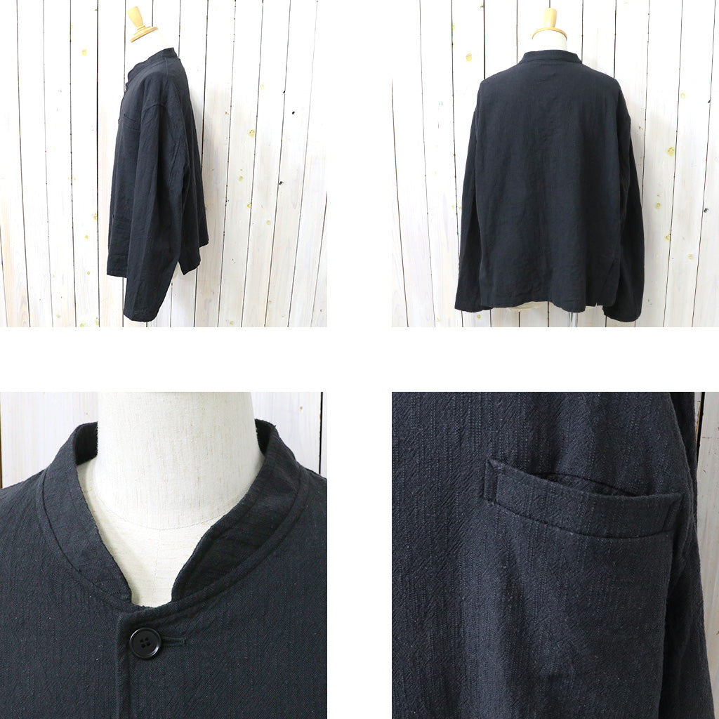 Needles : Stand Collar Uncon Jacket-Slub Cloth