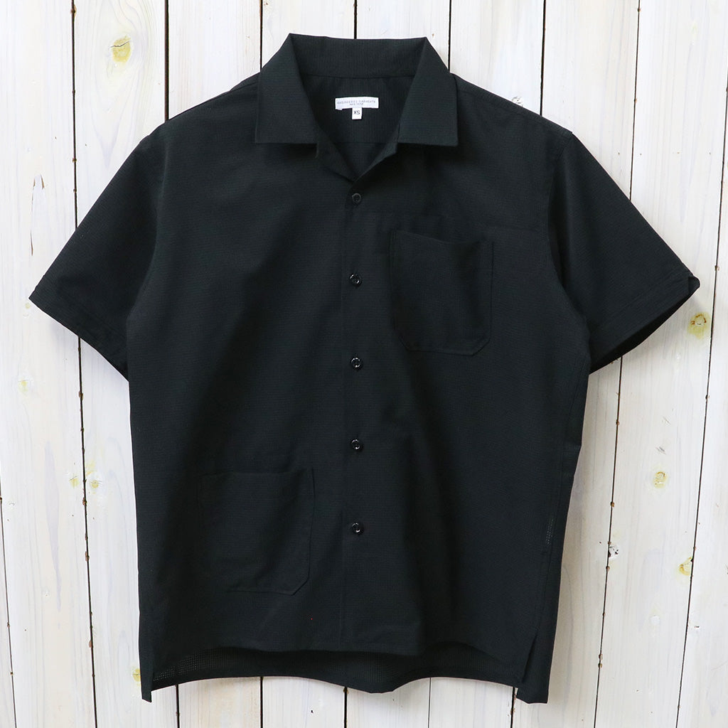 ENGINEERED GARMENTS : Camp Shirt-Polyester Mesh (Black)