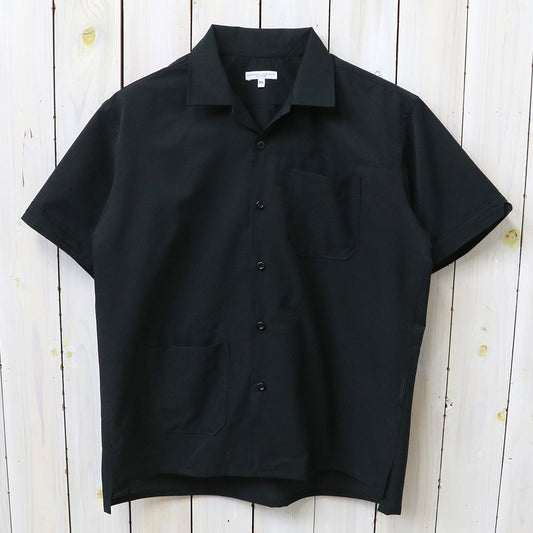 ENGINEERED GARMENTS : Camp Shirt-Polyester Mesh (Black)