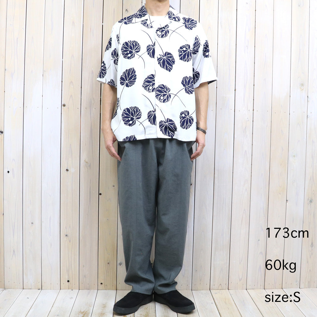 【SALE30%OFF】SOUTH2 WEST8 : S/S Open Collar Shirt-Leaf (White)