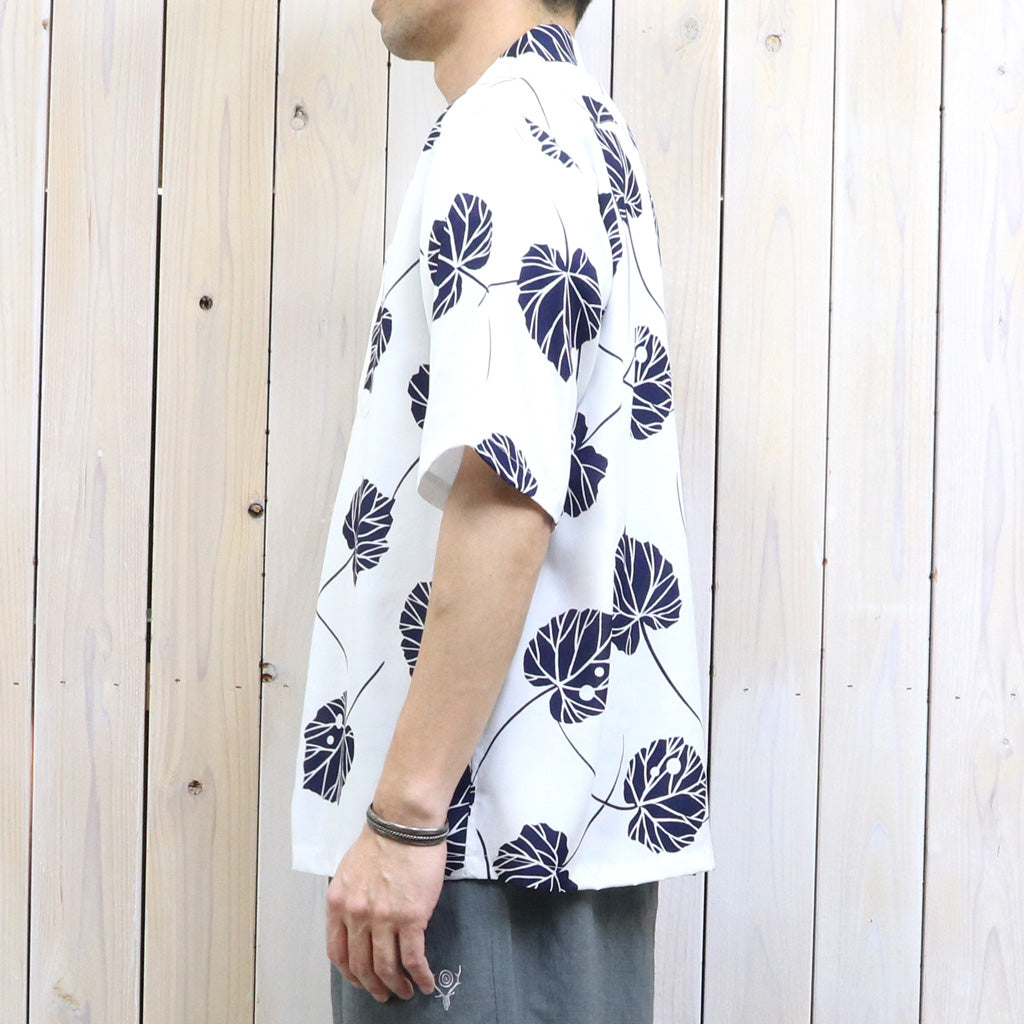 【SALE30%OFF】SOUTH2 WEST8 : S/S Open Collar Shirt-Leaf (White)