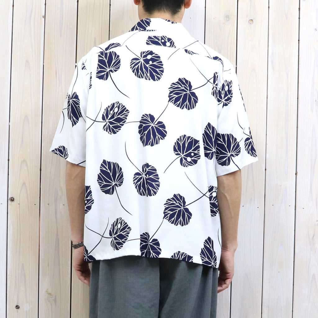 【SALE30%OFF】SOUTH2 WEST8 : S/S Open Collar Shirt-Leaf (White)