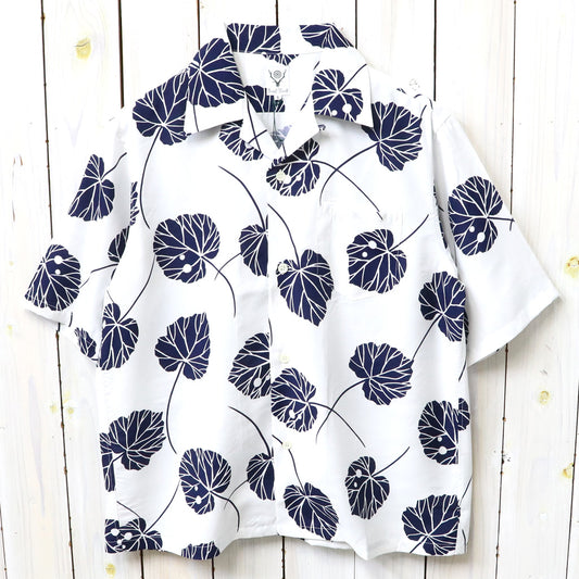 SOUTH2 WEST8 : S/S Open Collar Shirt-Leaf (White)