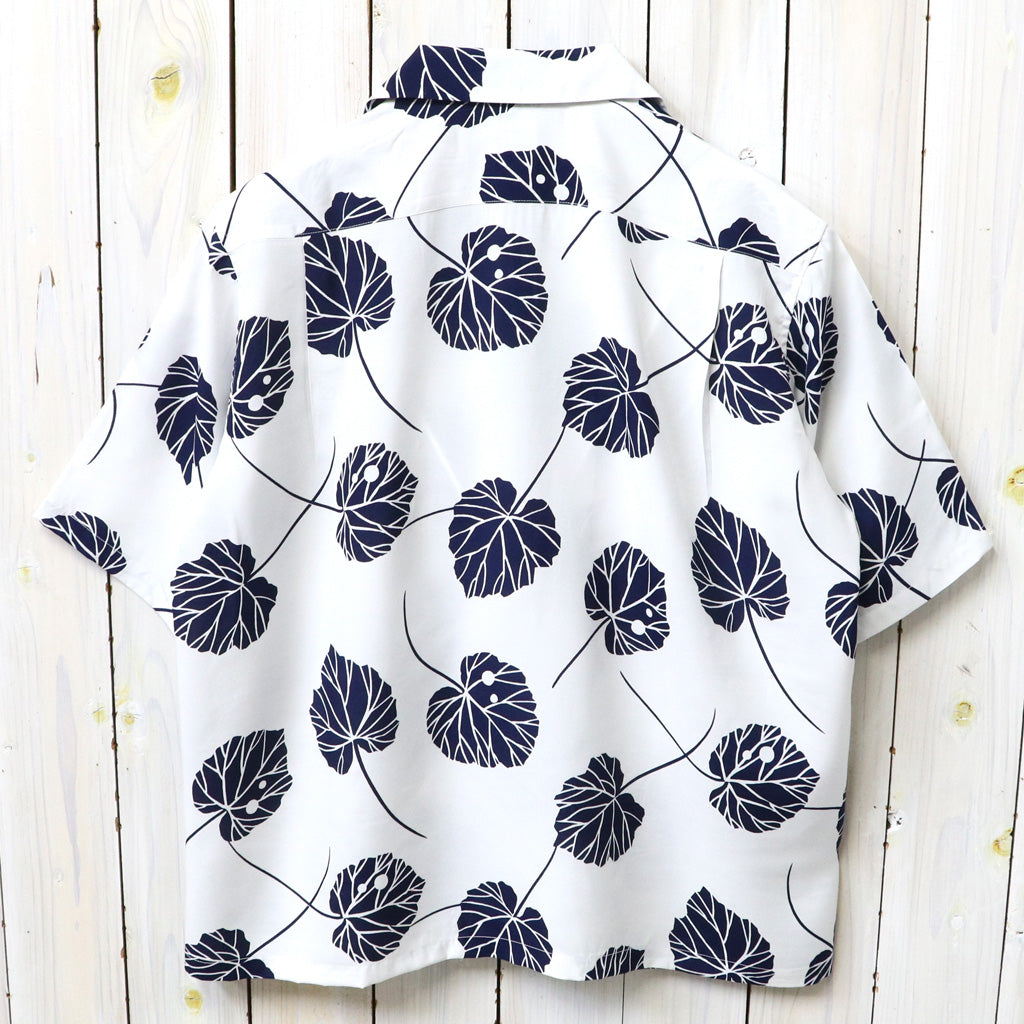 【SALE30%OFF】SOUTH2 WEST8 : S/S Open Collar Shirt-Leaf (White)