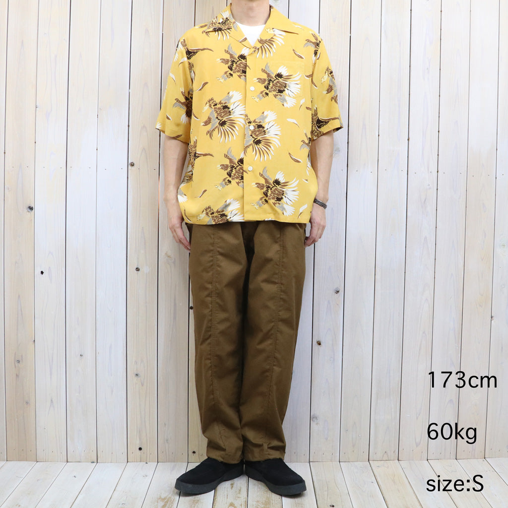 【SALE30%OFF】SOUTH2 WEST8 : S/S Open Collar Shirt-Eagle (Yellow)