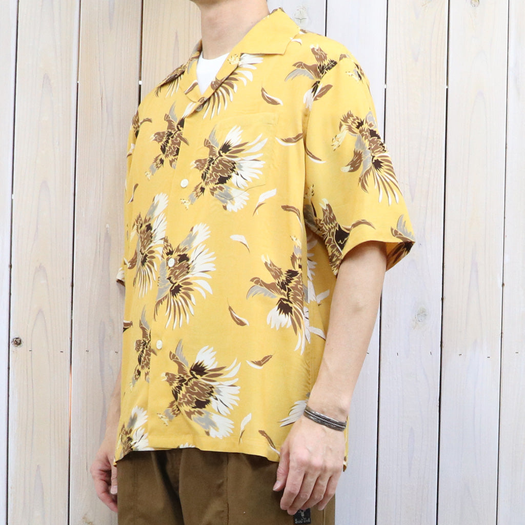 【SALE30%OFF】SOUTH2 WEST8 : S/S Open Collar Shirt-Eagle (Yellow)
