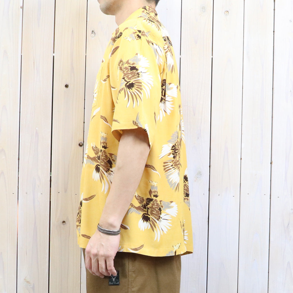 【SALE30%OFF】SOUTH2 WEST8 : S/S Open Collar Shirt-Eagle (Yellow)