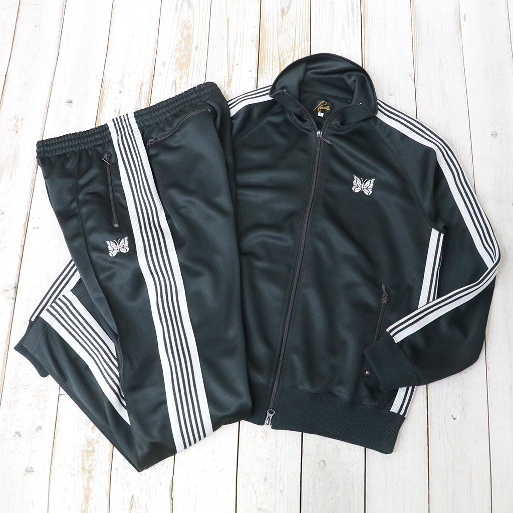 Needles : Narrow Track Pant-Poly Smooth (Charcoal)