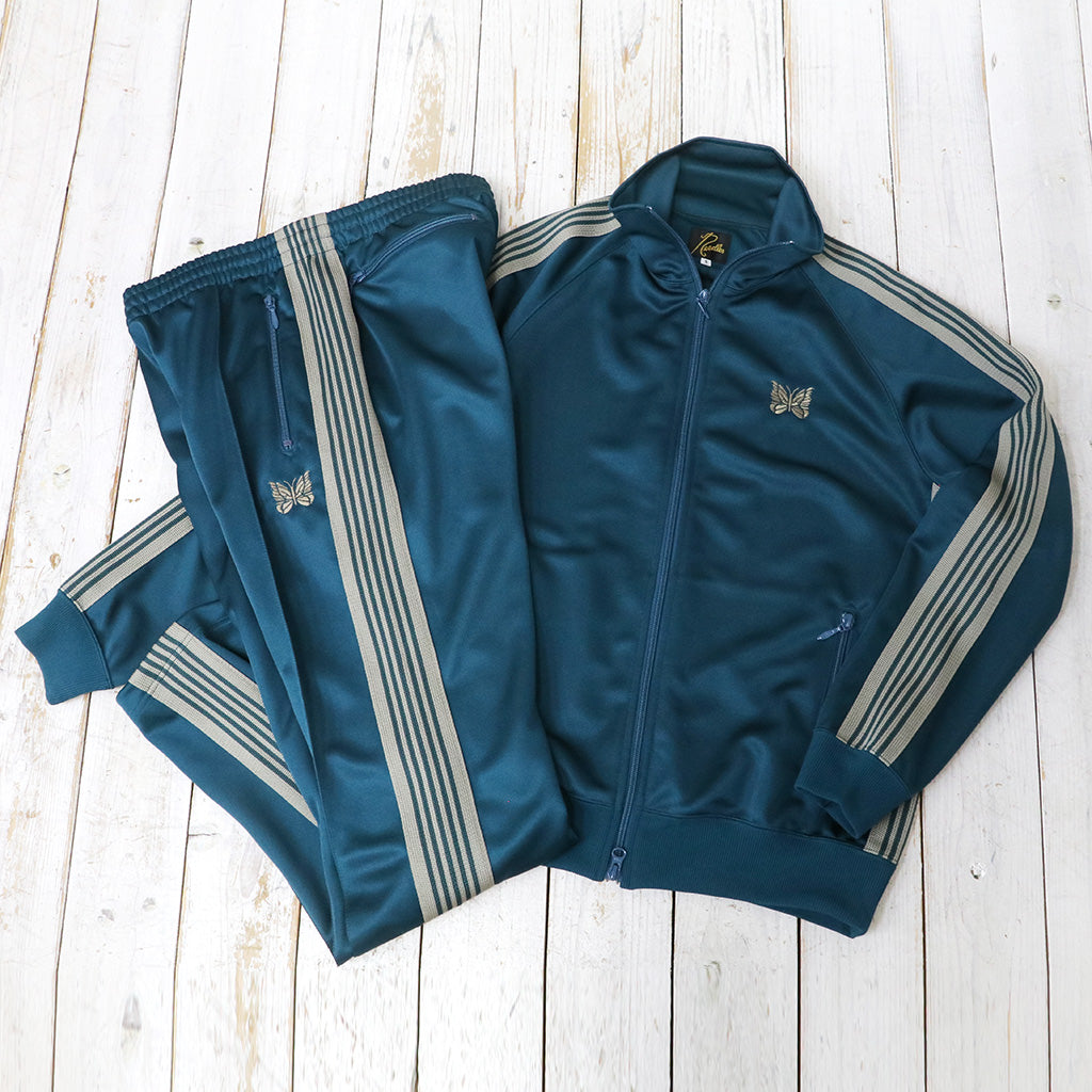 Needles : Narrow Track Pant-Poly Smooth (Green)