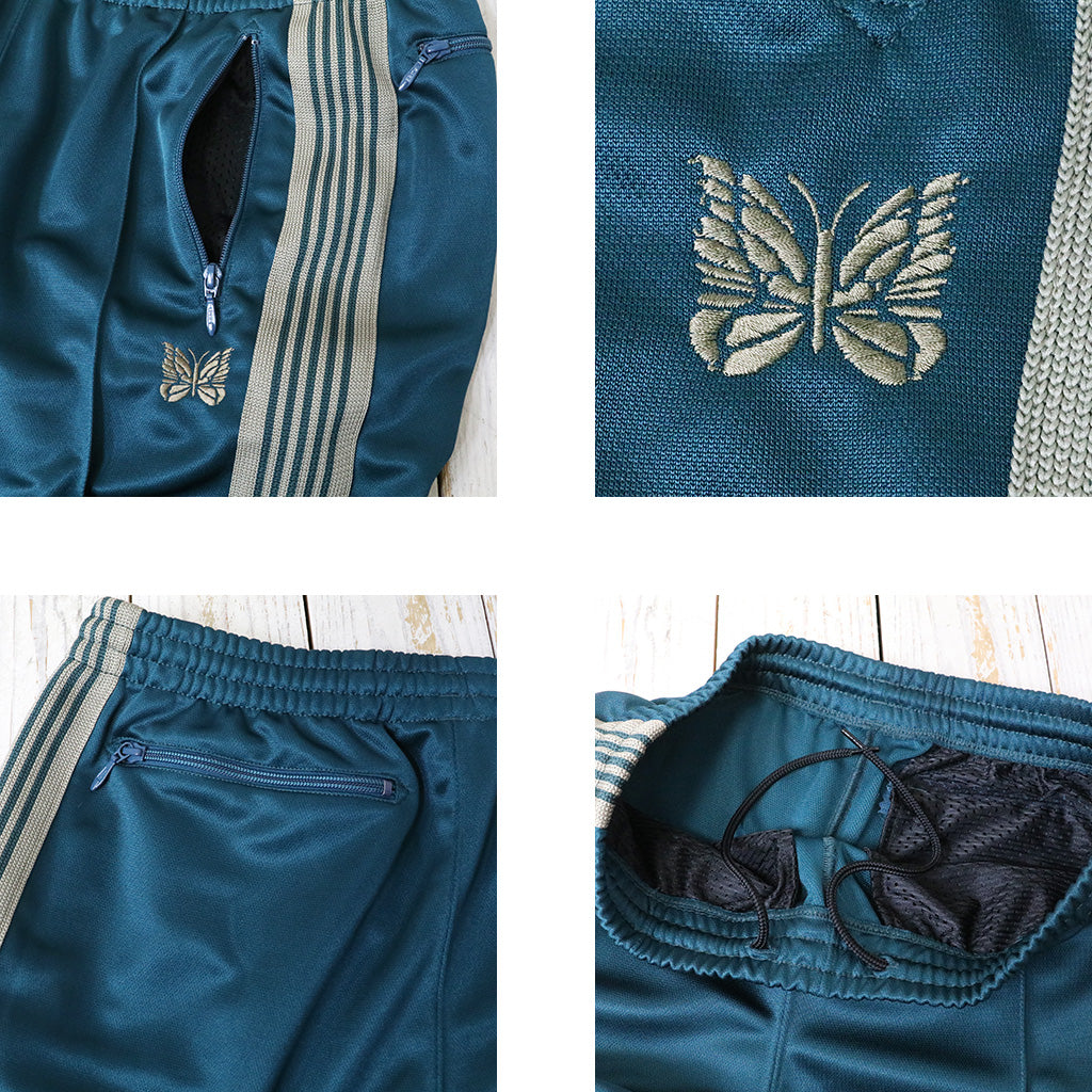 Needles : Narrow Track Pant-Poly Smooth (Green)