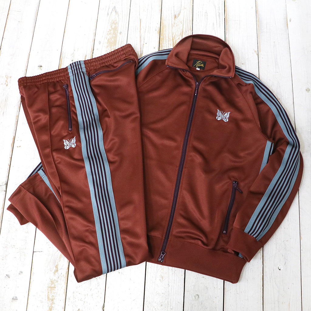 Needles : Narrow Track Pant-Poly Smooth (Rust)