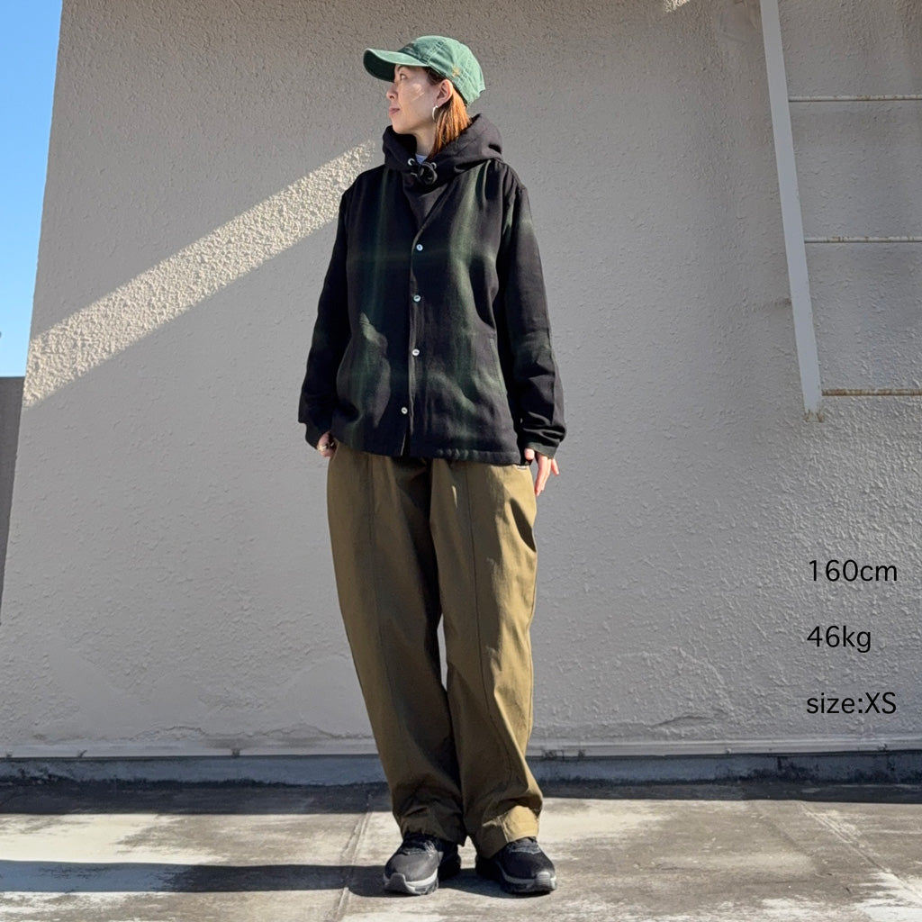 Needles : V Neck Shirt-Rayon Plaid (Black)