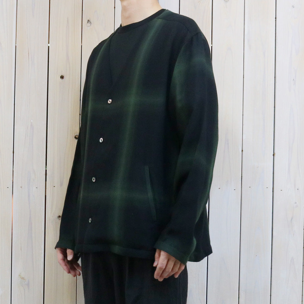 【SALE40%OFF】Needles : V Neck Shirt-Rayon Plaid (Black)