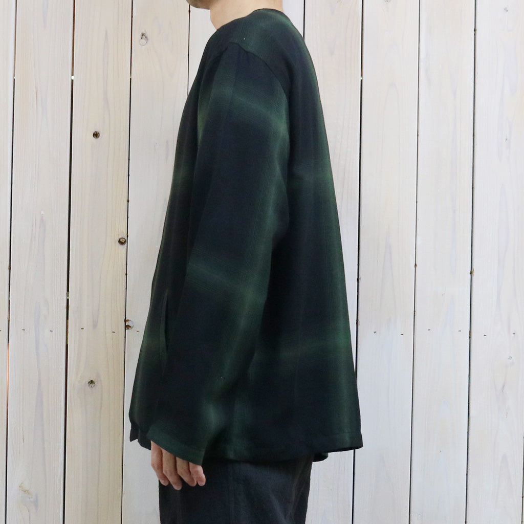 【SALE40%OFF】Needles : V Neck Shirt-Rayon Plaid (Black)