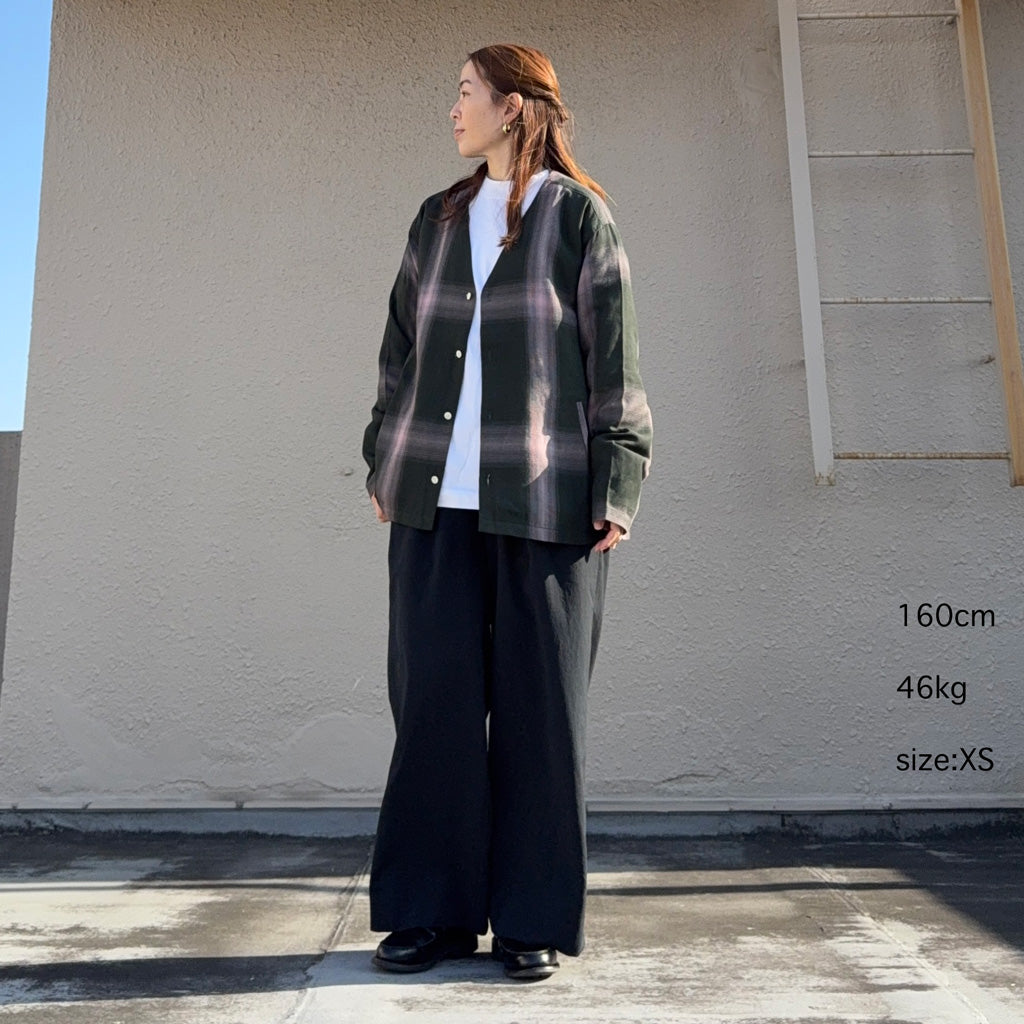 【SALE40%OFF】Needles : V Neck Shirt-Rayon Plaid (Green)