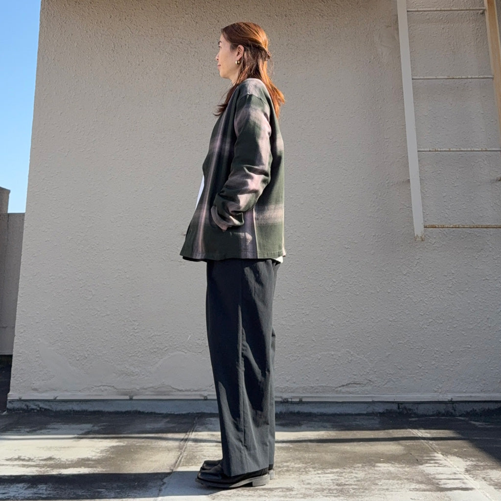 【SALE40%OFF】Needles : V Neck Shirt-Rayon Plaid (Green)