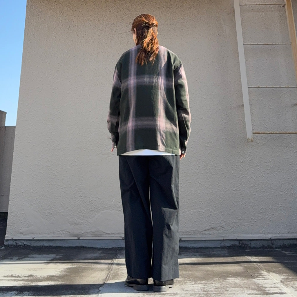 【SALE40%OFF】Needles : V Neck Shirt-Rayon Plaid (Green)