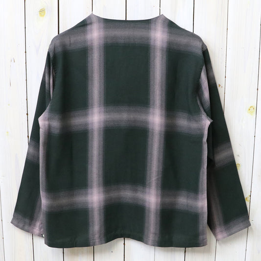 Needles : V Neck Shirt-Rayon Plaid (Green)
