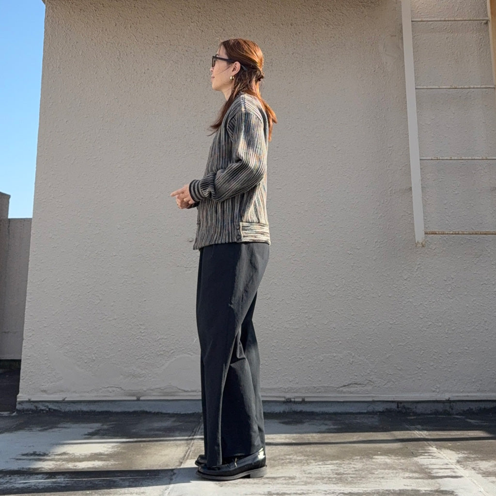 【SALE50%OFF】Needles : Knit Cardigan-Crepe Weave (Black) (SX455)
