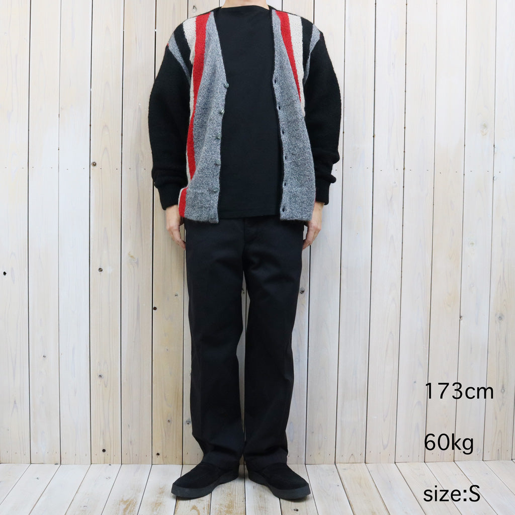 【SALE40%OFF】Needles : Knit Cardigan-Crepe Weave Stripe (Black) (SX456)