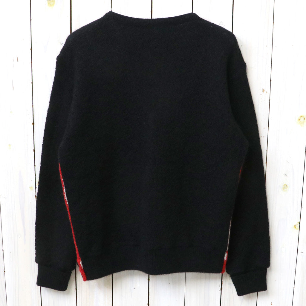 Needles : Knit Cardigan-Crepe Weave Stripe (Black)