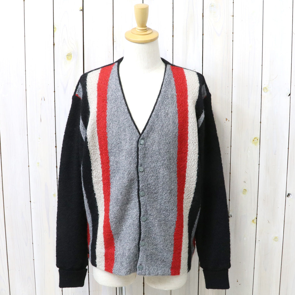 Needles : Knit Cardigan-Crepe Weave Stripe (Black)