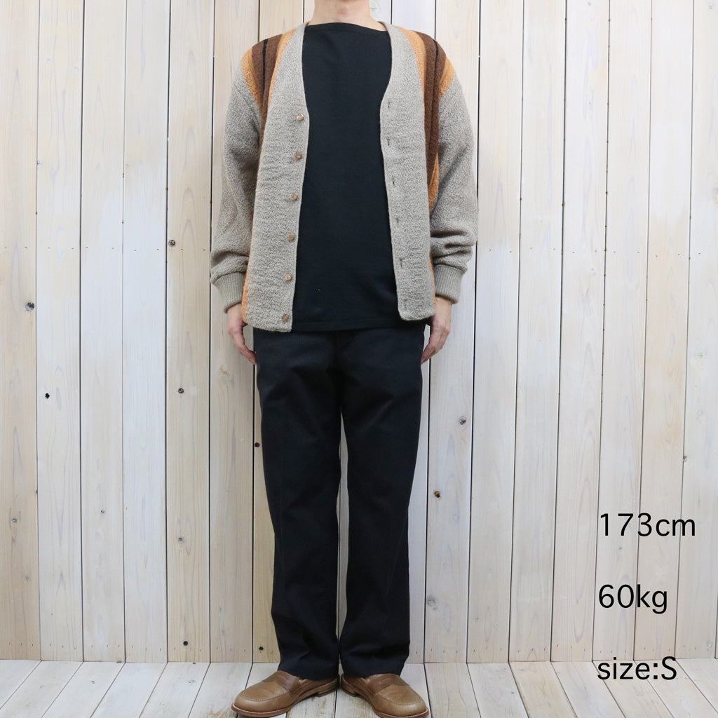 【SALE40%OFF】Needles : Knit Cardigan-Crepe Weave Stripe (Taupe) (SX456)