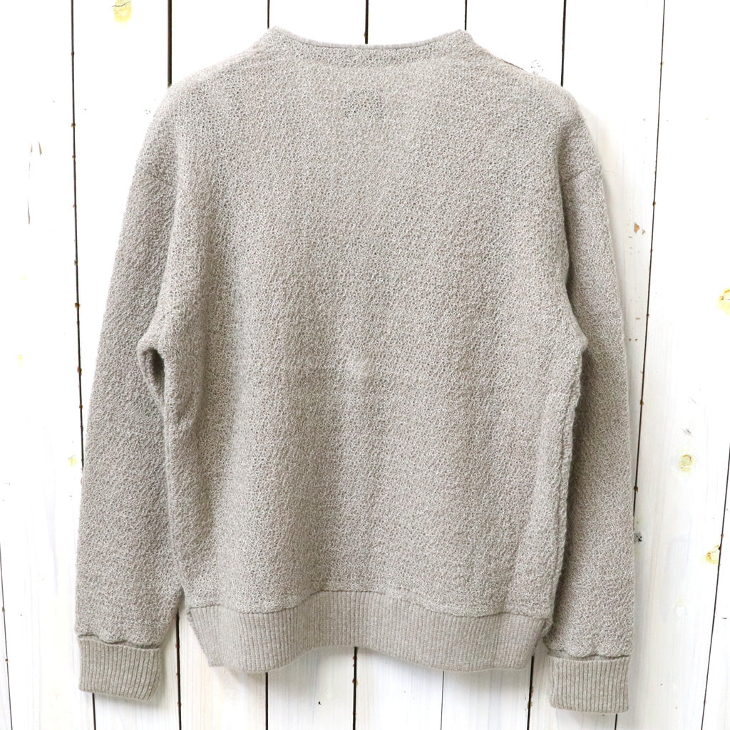Needles : Knit Cardigan-Crepe Weave Stripe (Taupe)