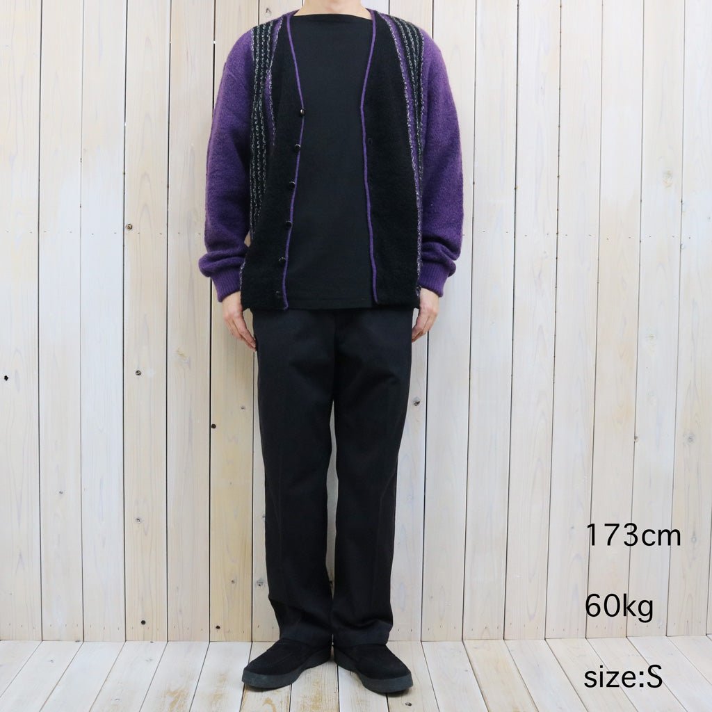 【SALE40%OFF】Needles : Knit Cardigan-Crepe Weave Stripe (Purple) (SX456)