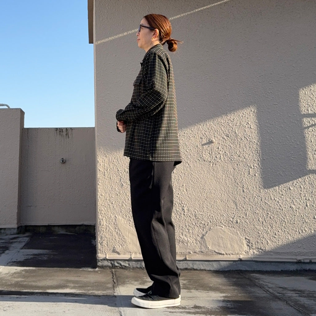 【SALE40%OFF】Needles : Classic Shirt-Dobby Square (Black/Small)