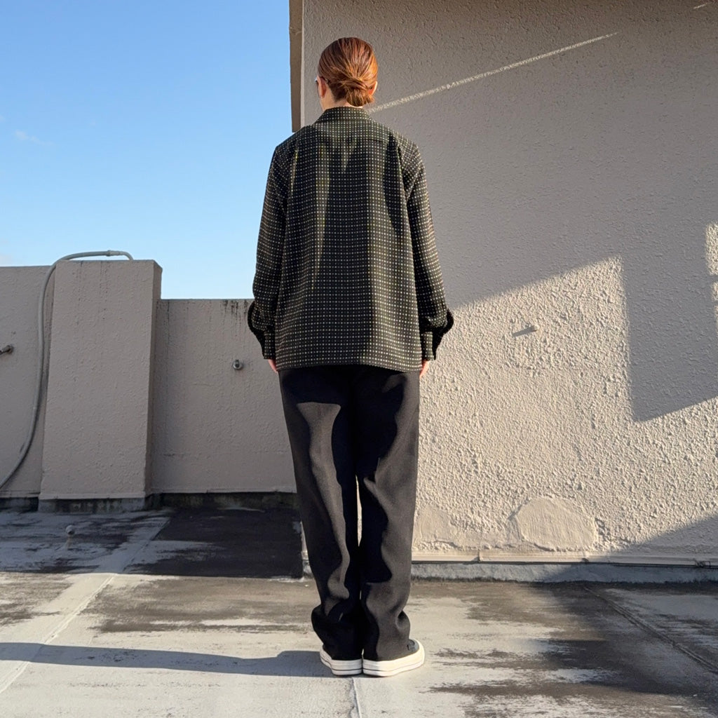 【SALE40%OFF】Needles : Classic Shirt-Dobby Square (Black/Small)