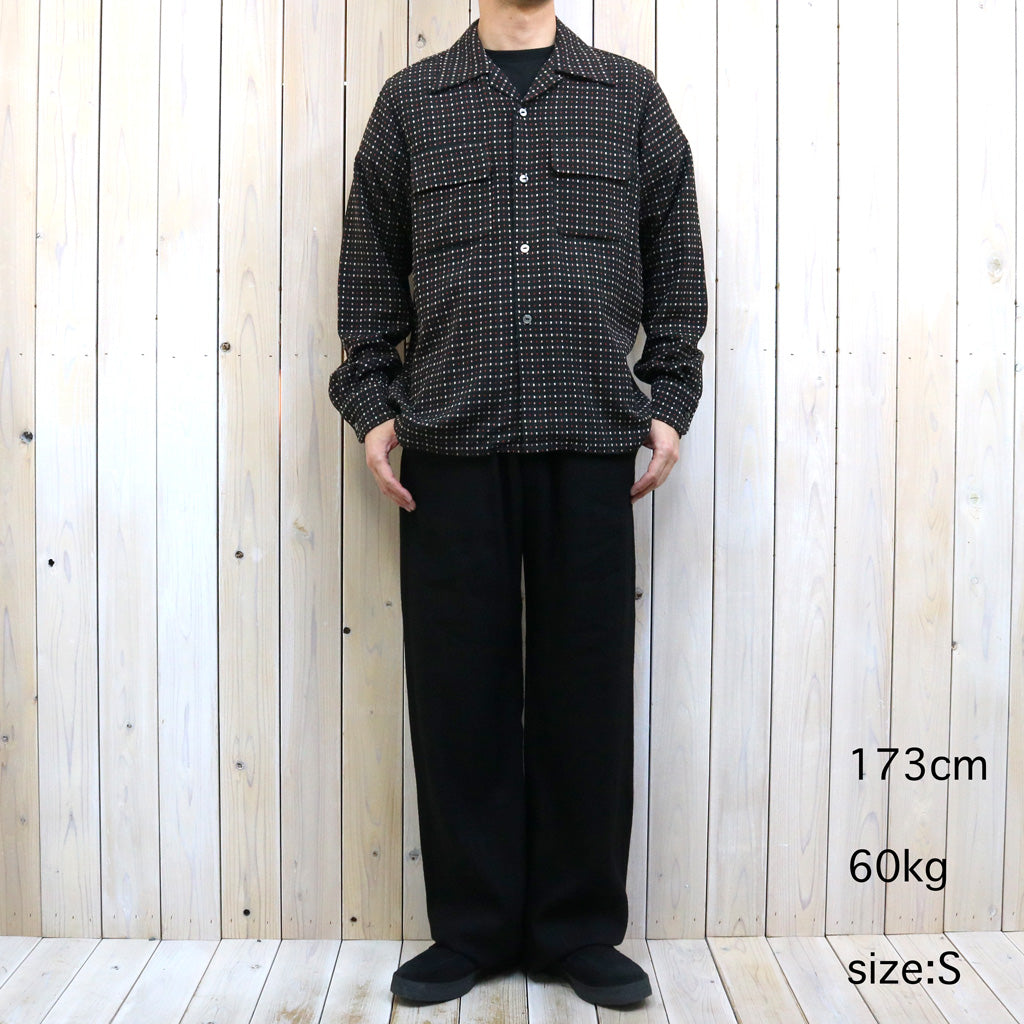 【SALE40%OFF】Needles : Classic Shirt-Dobby Square (Black/Small)