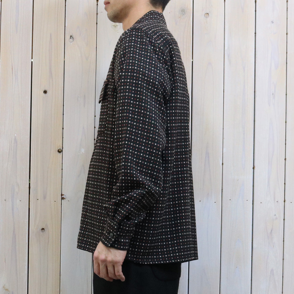 【SALE40%OFF】Needles : Classic Shirt-Dobby Square (Black/Small)