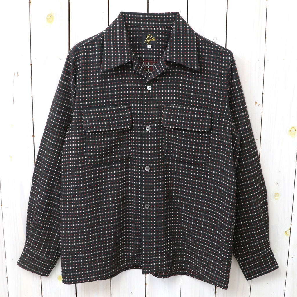 【SALE40%OFF】Needles : Classic Shirt-Dobby Square (Black/Small)